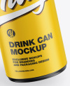 Matte Drink Can Mockup