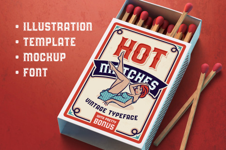 Download Hot Matches Font Mockup Template In Fonts On Yellow Images Creative Store