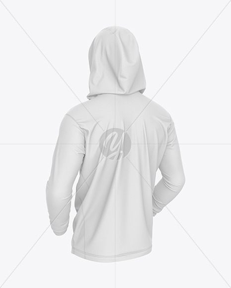 Download Full-Zip Hooded Sweatshirt Mockup - Back Half Side View in ...