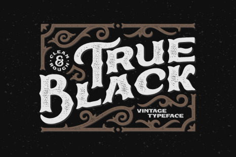 True Black typeface