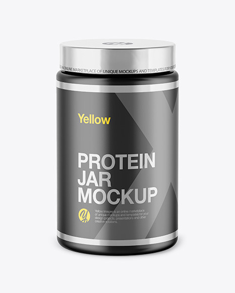 Matte Protein Jar Mockup