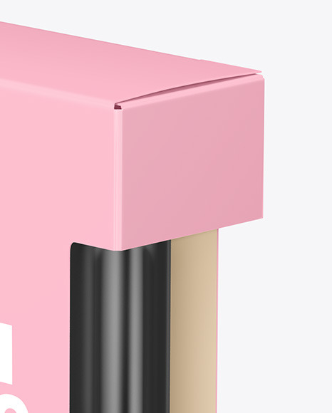 Box with Cosmetic Bottle Mockup PSD #2