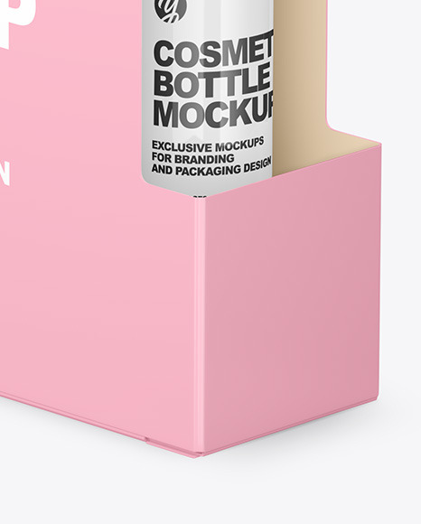 Box with Cosmetic Bottle Mockup PSD #6