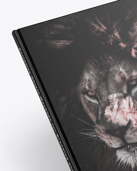 Hardcover Book w  Textured Cover Mockup PSD #1