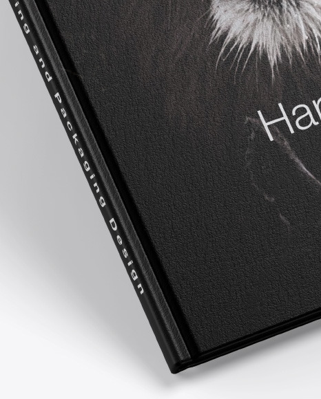 Hardcover Book w  Textured Cover Mockup PSD #7