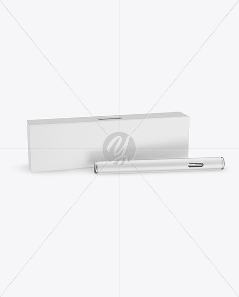 Opened Box W Vape Pen Mockup In Box Mockups On Yellow Images Object Mockups