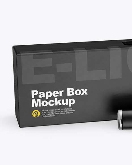 Download Opened Box W Vape Pen Mockup In Box Mockups On Yellow Images Object Mockups