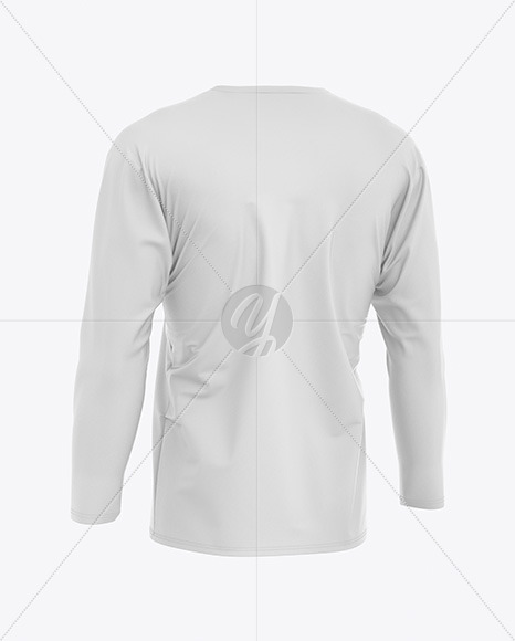 Melange Men S Long Sleeve T Shirt Mockup In Apparel Mockups On Yellow Images Object Mockups