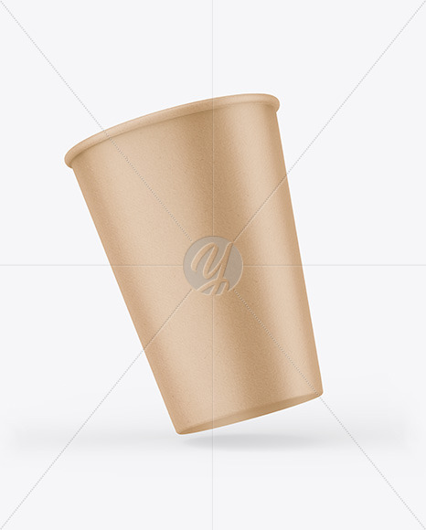 Download Kraft Coffee Cup Mockup In Cup Bowl Mockups On Yellow Images Object Mockups PSD Mockup Templates