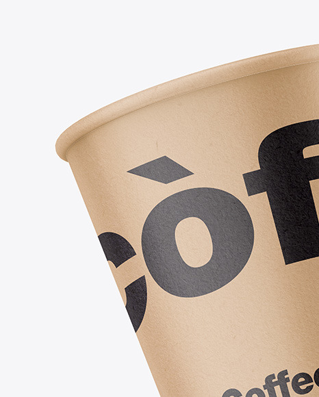 Kraft Coffee Cup Mockup PSD #5