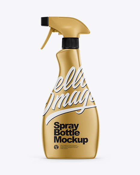 Metallic Spray Bottle Mockup