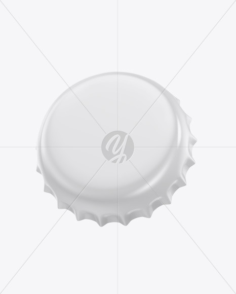 Glossy Bottle Cap Mockup In Bottle Mockups On Yellow Images Object Mockups