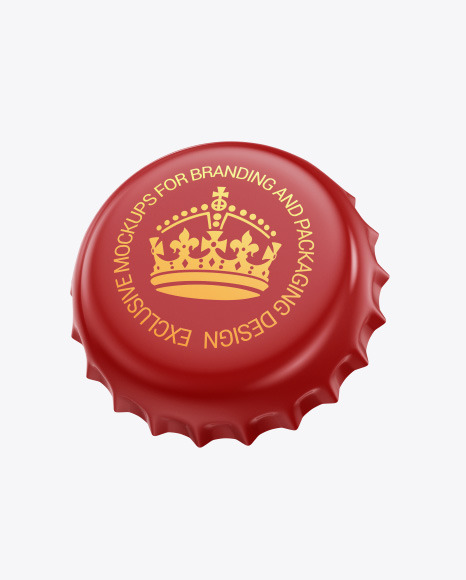 Glossy Bottle Cap Mockup PSD #4