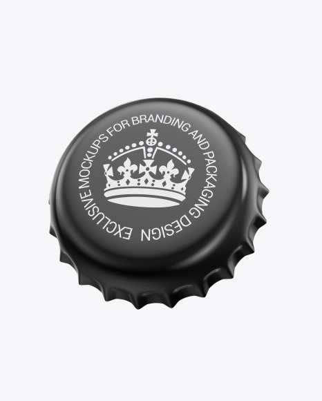 Glossy Bottle Cap Mockup PSD #2