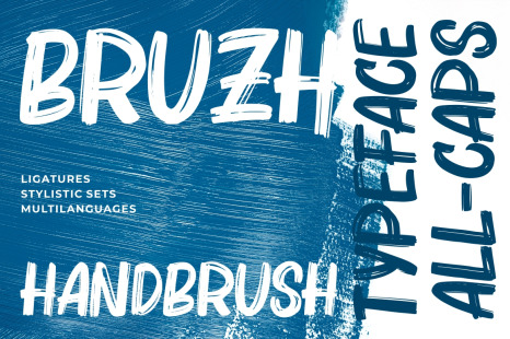 Bruzh - Handbrush Font