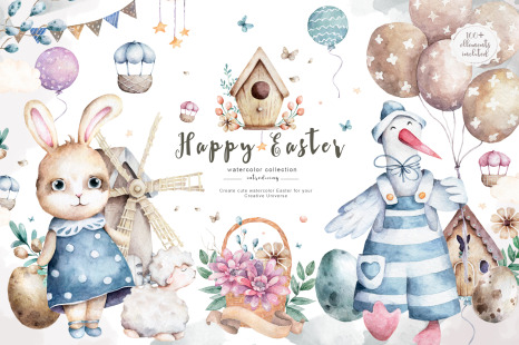 Happy Easter Spring Set