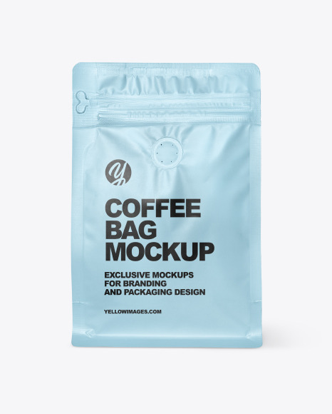 Download Matte Coffee Bag Mockup In Bag Sack Mockups On Yellow Images Object Mockups PSD Mockup Templates