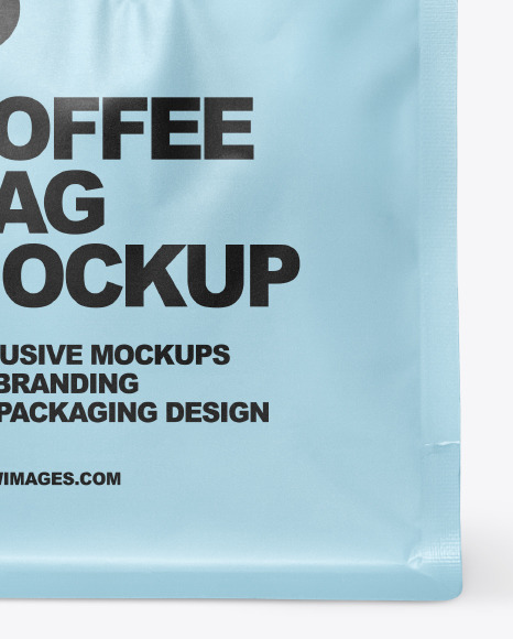 Matte Coffee Bag Mockup PSD #1