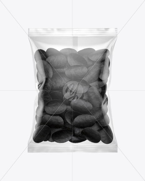 Download Bag With Black Potato Chips Mockup In Bag Sack Mockups On Yellow Images Object Mockups Yellowimages Mockups