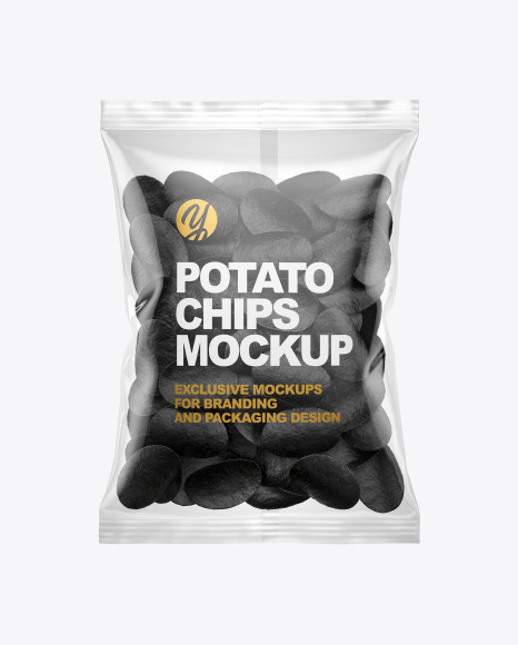 Download Bag With Black Potato Chips Mockup in Bag & Sack Mockups ...