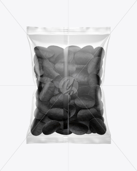 Download Bag With Black Potato Chips Mockup In Bag Sack Mockups On Yellow Images Object Mockups PSD Mockup Templates