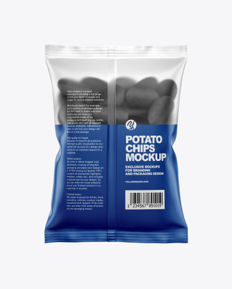 Download Matte Bag With Black Potato Chips Mockup In Bag Sack Mockups On Yellow Images Object Mockups PSD Mockup Templates