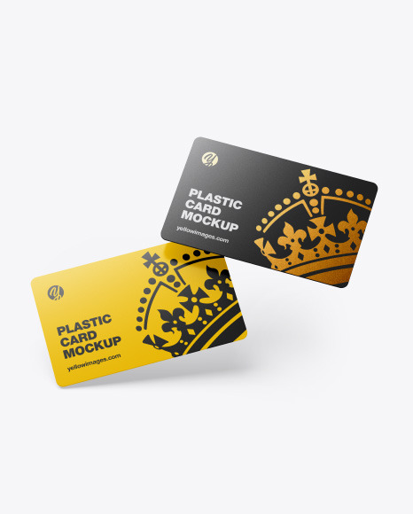 Plastic Cards Mockup PSD #4