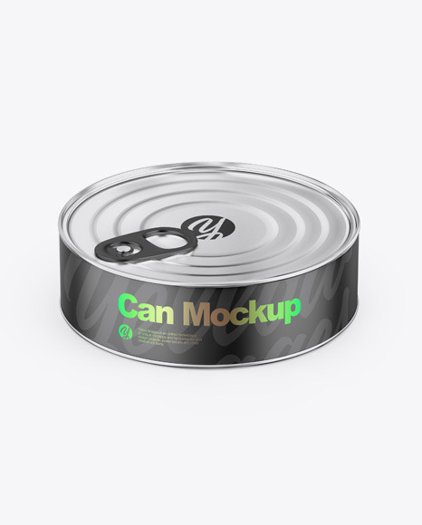 Metallic Can W  Matte Label Mockup PSD #4