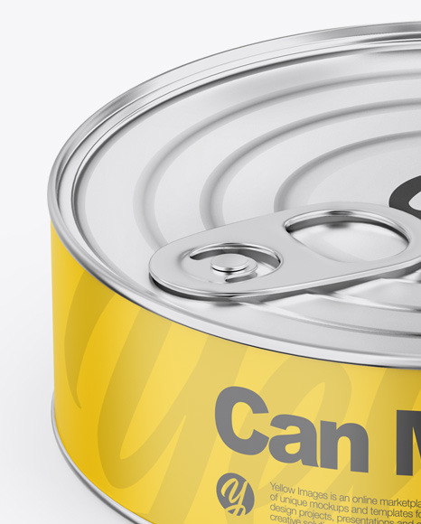 Metallic Can W  Matte Label Mockup PSD #5