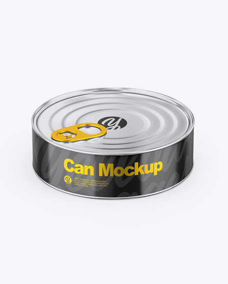 Metallic Can W  Glossy Label Mockup PSD #2