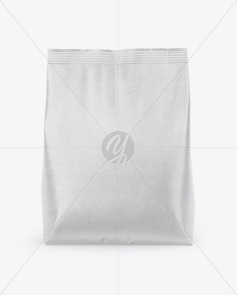 Download Kraft Stand Up Bag Mockup Front View In Bag Sack Mockups On Yellow Images Object Mockups