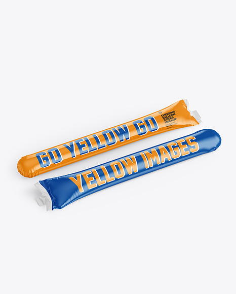 Download Cheering Balloon Sticks Mockup In Object Mockups On Yellow Images Object Mockups