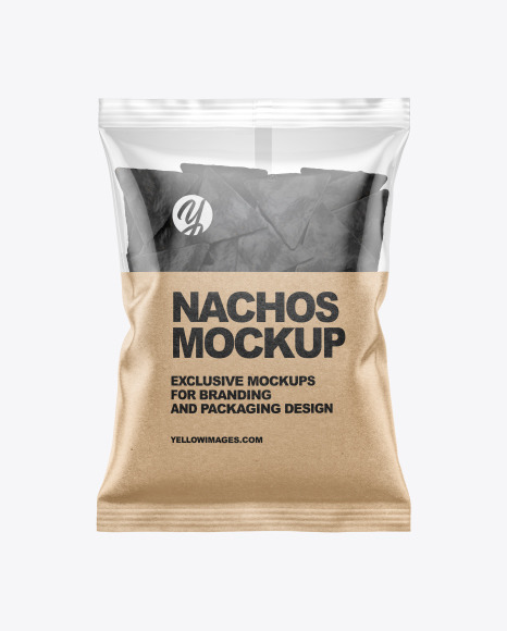 Download Bag With Black Nachos Mockup In Bag Sack Mockups On Yellow Images Object Mockups PSD Mockup Templates