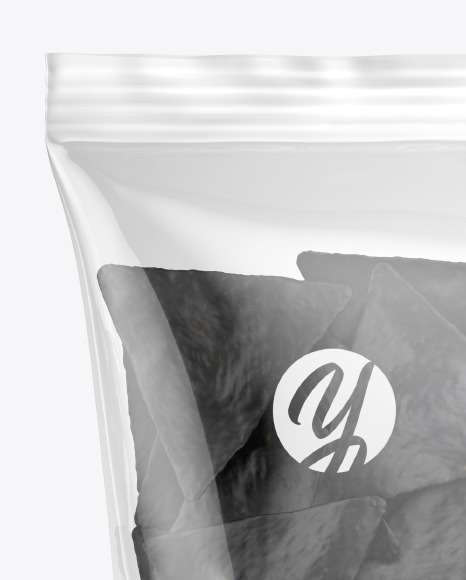 Bag With Black Nachos Mockup In Bag Sack Mockups On Yellow Images Object Mockups