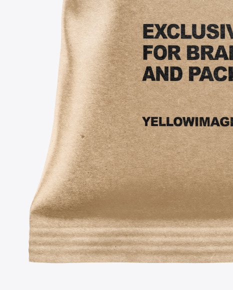 Matte Bag With Black Nachos Mockup In Bag Sack Mockups On Yellow Images Object Mockups