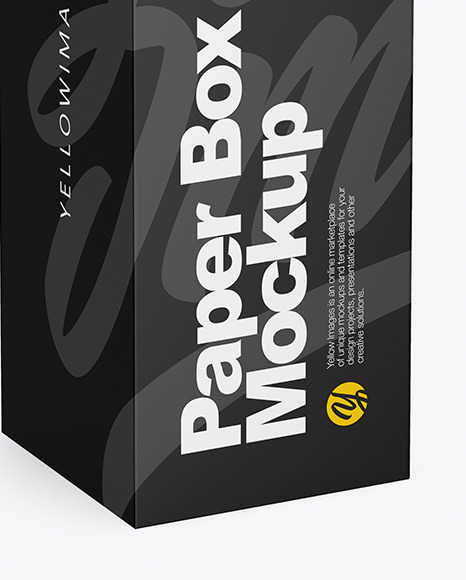 Download Paper Box Mockup In Box Mockups On Yellow Images Object Mockups PSD Mockup Templates