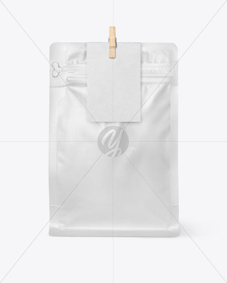 Download Matte Bag W Coffee Beans In Bag Sack Mockups On Yellow Images Object Mockups