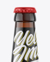 Amber Glass Beer Bottle Mockup