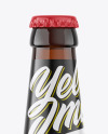 Amber Glass Beer Bottle Mockup