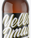Amber Glass Beer Bottle Mockup