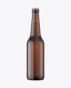 Amber Glass Beer Bottle Mockup