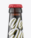 Amber Glass Beer Bottle Mockup