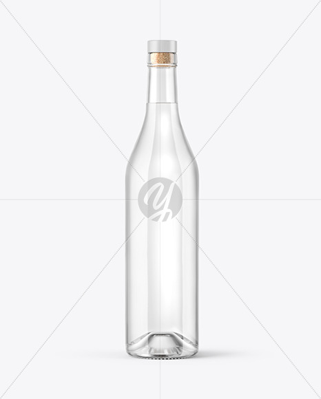 Clear Glass Vodka Bottle Mockup In Bottle Mockups On Yellow Images Object Mockups