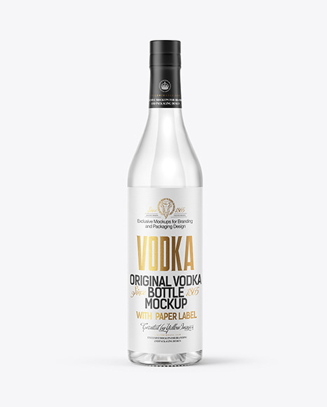 Download Clear Glass Vodka Bottle Mockup In Bottle Mockups On Yellow Images Object Mockups Yellowimages Mockups