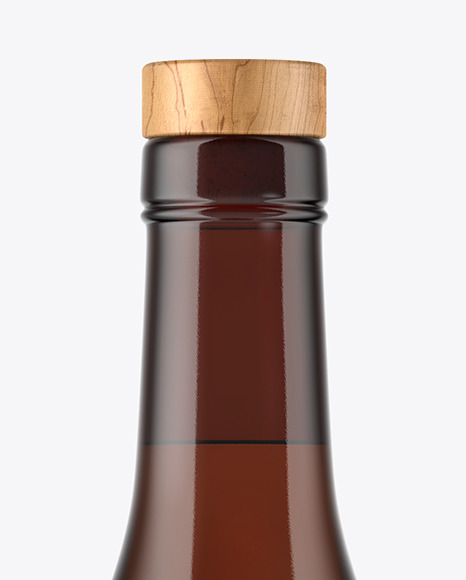 Amber Glass Bottle Mockup PSD #6