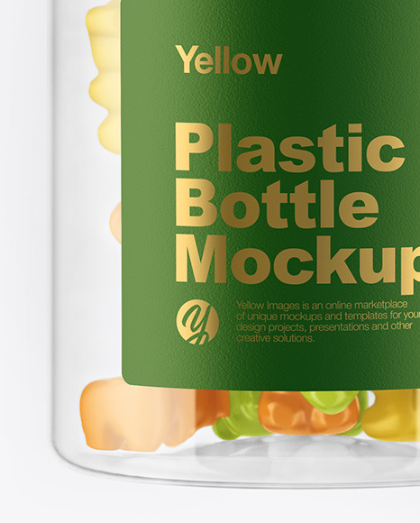 Download Download Gummy Bears Plastic Jar Mockup PSD - Plastic ...