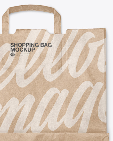 Download Kraft Shopping Bag Mockup In Bag Sack Mockups On Yellow Images Object Mockups