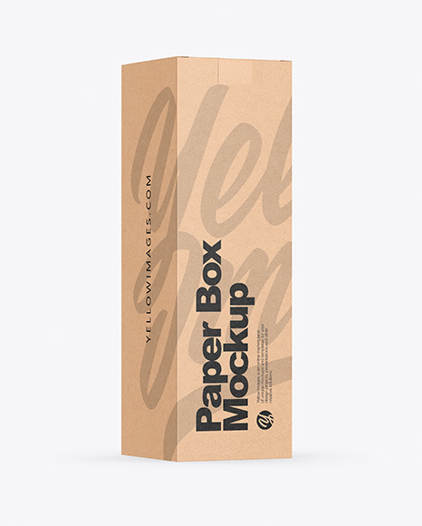 Download Kraft Box Mockup In Box Mockups On Yellow Images Object Mockups PSD Mockup Templates