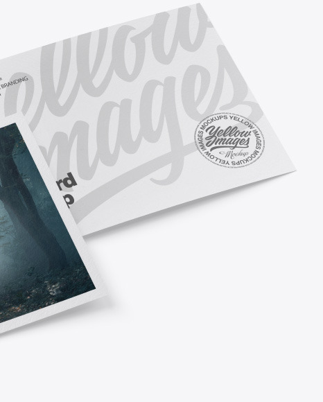 Textured A5 Postcard Mockup PSD #6