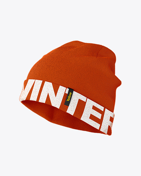 Winter Hat Mockup In Apparel Mockups On Yellow Images Object Mockups